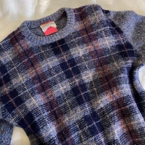 Vintage Blue and Gray Women's Sweater